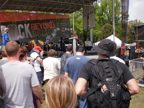 Rock Betond Belief: Richard Dawkins addressing the crowd.